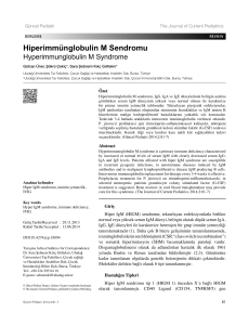 Hiperimmünglobulin M Sendromu