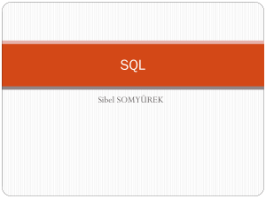 SQL - Sibel SOMYÜREK