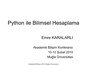 Python ile Bilimsel Hesaplama