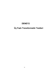 DENEY2 Üç Fazlı Transformatör Testleri