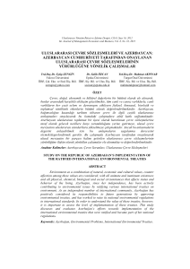 uluslar arası çevre sözleşmeleri ve azerbaycan