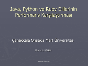 Java, Python ve Ruby Dillerinin Performans Karşılaştırması