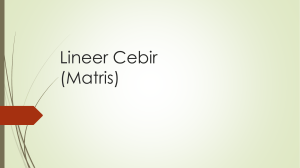 Lineer Cebir (Matris * Determinant)