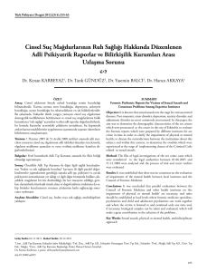 5_1147_Cinsel Suç.indd - Turkish Journal of Psychiatry
