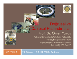 Doğrusal ve Dairesel Hızlandırıcılar (Ömer Yavaş, Ankara Üniversitesi)