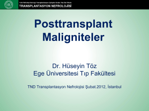 Posttransplant Maligniteler