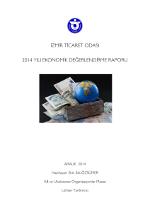 izmir ticaret odası 2014 yılı ekonomik değerlendirme raporu