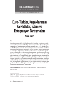 Euro-Türkler, Kuşaklararası Farklılıklar, İslam ve Entegrasyon