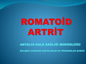 Romatoid Artrit - Antalya Halk Sağlığı Müdürlüğü