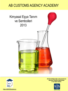 Kimyasal Esya Tanım ve Sembolleri 2013