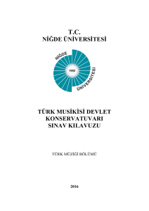 niğde üniversitesi türk musikisi devlet konservatuvarı sınav kılavuzu