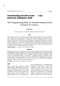 Transforming Growth Factor - Türk Klinik Biyokimya Dergisi