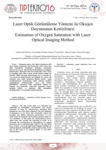 Lazer Optik Görüntüleme Yöntemi ile Oksijen Doyumunun