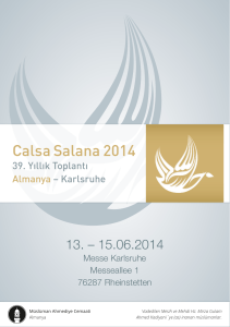 Calsa Salana 2014 - Ahmadiyya Muslim Jamaat Deutschland