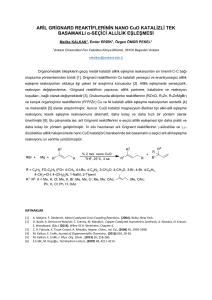 Aril Grignard Reaktiflerinin Nano CuO Katalizli Tek Basamaklı Α