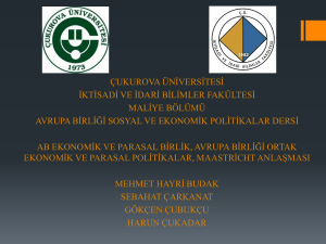 Slayt 1 - Çukurova Üniversitesi