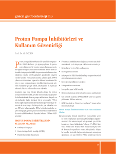 Proton Pompa İnhibitörleri ve Kullanım Güvenirliği