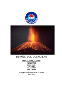 türkiye` deki volkanlar