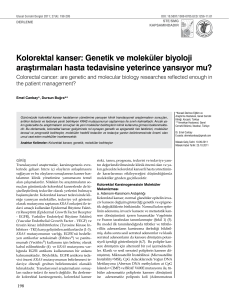 Kolorektal kanser: Genetik ve moleküler biyoloji araştırmaları hasta