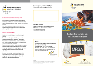 Hastanedeki hastalar için MRSA hakkında bilgiler