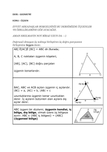 geometri konu : üçgen evvet arkadaşlar