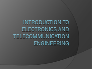 Introduction to electronics and telecommunication engineering