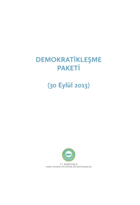 DEMOKRATİKLEŞME PAKETİ (30 Eylül 2013)