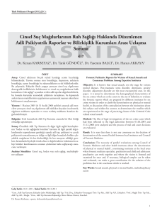 1147_Cinsel suç.indd - Turkish Journal of Psychiatry