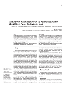Antibiyotik Farmakokinetik ve Farmakodinamik