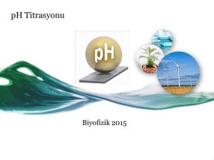 pH Titrasyonu - Trakya Üniversitesi