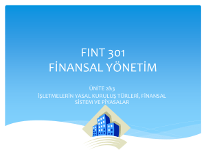 fınt 301 finansal yönetim