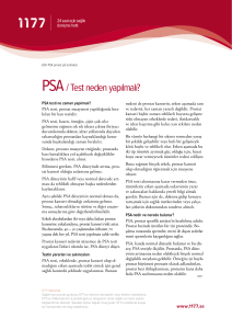 PSA / Test neden yapılmalı?