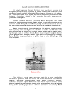 balkan harbinde osmanlı donanması`nın icra ettiği görev ve