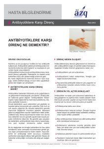 Resistenzen gegen Antibiotika - Übersetzung Türkisch