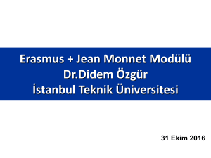 Dr. Didem ÖZGÜR, İstanbul Teknik Üniversitesi, AB Merkezi