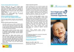 Neugeborenenhörscreening Flyer, türkisch