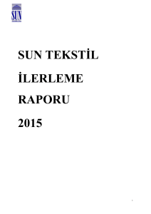 sun tekstil ilerleme raporu 2015