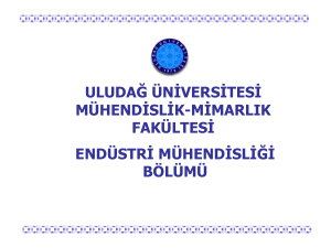 Uludağ Üniversitesi Endüstri Mühendisliği Bölümü