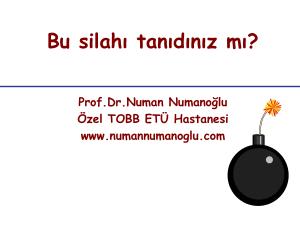 Slayt 1 - Prof. Dr. Numan NUMANOĞLU