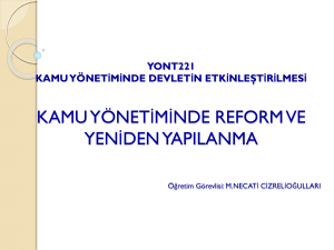 türk*ye*de kamu kes*m* reformları