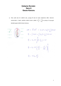 Çalışma Soruları Ders 6 Gauss Kanunu