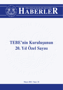 HA BER LER - Türk Eskiçağ Bilimleri Enstitüsü