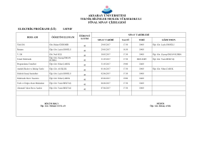 Elektrik 1 İ.Ö. - Aksaray Teknik Bilimler Meslek Yüksekokulu