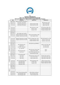 ders programı için tıklayınız. - Endüstri Mühendisliği