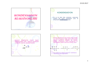 kondensasyon reaksiyonları