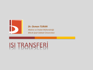 İletim ile ısı transferi - Bilecik Şeyh Edebali Üniversitesi