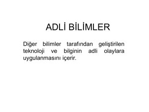 ADLİ BİLİMLER