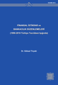12.12.2012 Finansal İstikrar ve Bankacılık Düzenlemeleri (1990