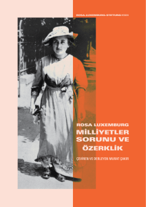 Rosa Luxemburg Milliyetler sorunu ve özerklik