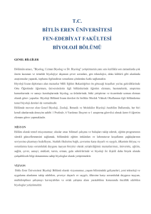 genel biyoloji-ı (4-2)5 - Bitlis Eren Üniversitesi